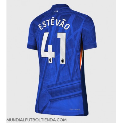 Camiseta Chelsea Estevao Willian #41 Primera Equipación Replica 2025-26 para mujer mangas cortas Camiseta Chelsea Estevao Willian #41 Primera Equipación Replica 2025-26 para mujer mangas cortas